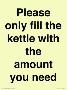 Please only fill the kettle with the amount you need